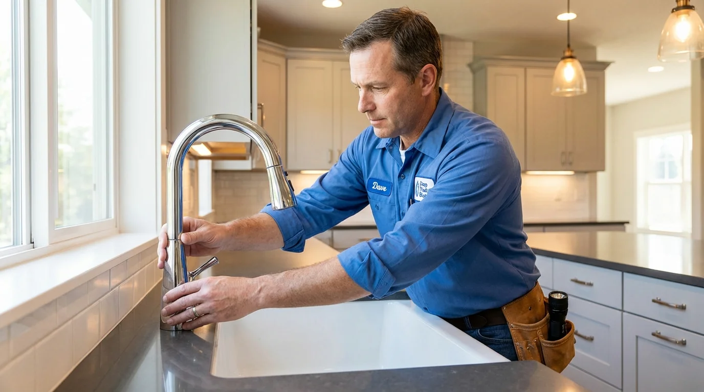 Kitchen faucet installation by Johns Plumbing LLC in Wappingers Falls