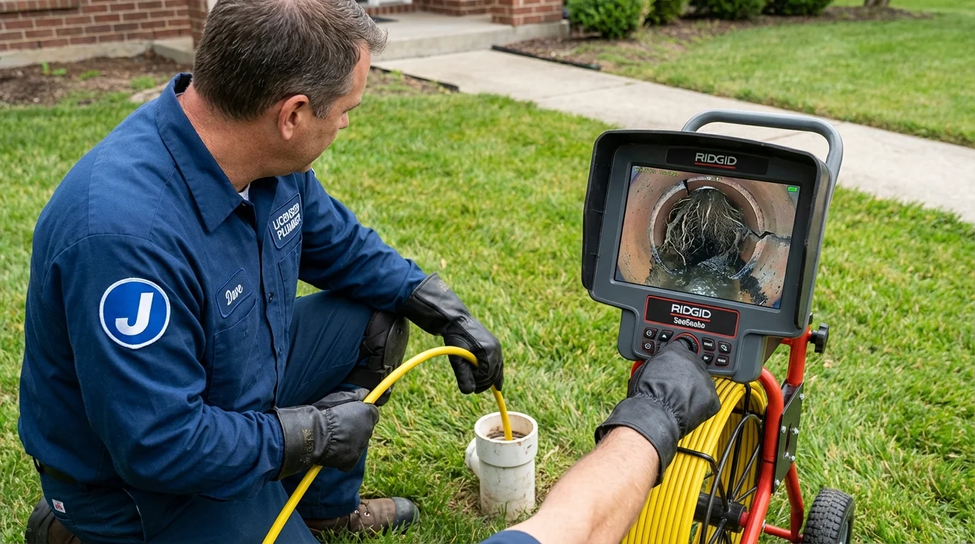 Sewer camera inspection being performed by Johns Plumbing LLC in Wappingers Falls